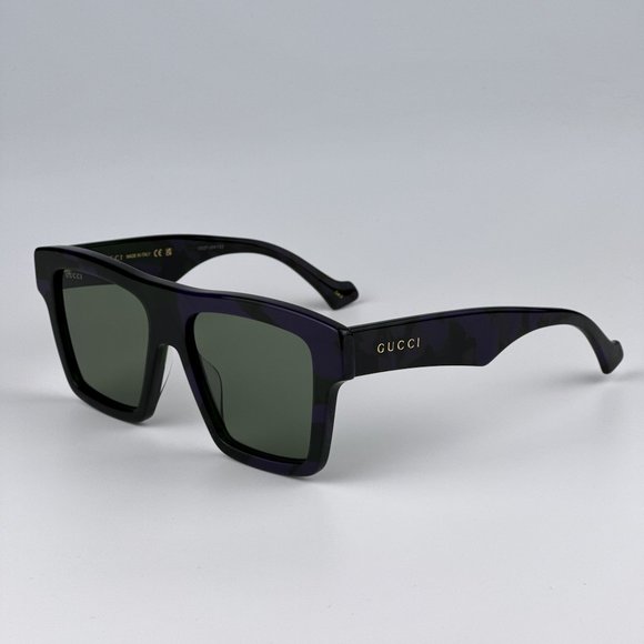 Gucci GG0962S 014 Sunglasses Havana Green Square Unisex GG 0926S - Picture 8 of 11